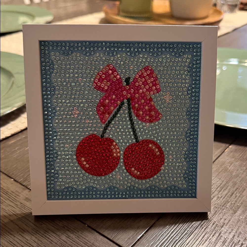 Cherry and Bow Diamond Art